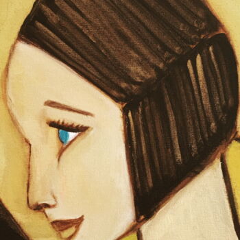 Pintura titulada "Garota" por Nilda Raw, Obra de arte original, Oleo