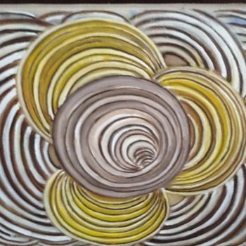 Painting titled "Circulos" by Nilda Raw, Original Artwork, Ink