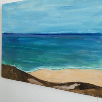 Painting titled "Mer,mer douce" by Nilda Raw, Original Artwork, Acrylic