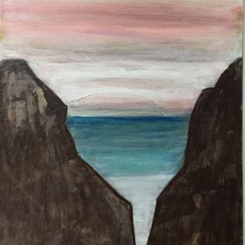Pintura titulada "Entre les montagnes" por Nilda Raw, Obra de arte original, Acrílico