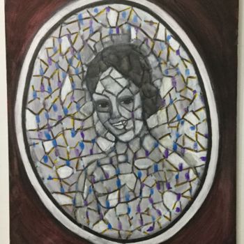 Painting titled "Broken mirror" by Nilda Raw, Original Artwork, Acrylic