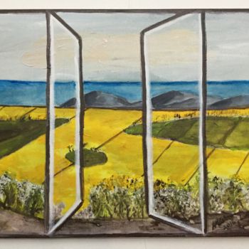 Pintura intitulada "Fenêtres ouverts" por Nilda Raw, Obras de arte originais, Acrílico