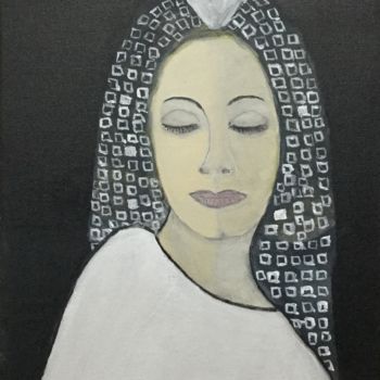 Painting titled "Serenity" by Nilda Raw, Original Artwork, Acrylic