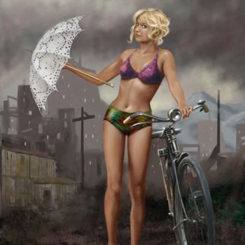 Digital Arts titled "bicicleta.jpg" by Nilson Muller, Original Artwork, Digital Painting