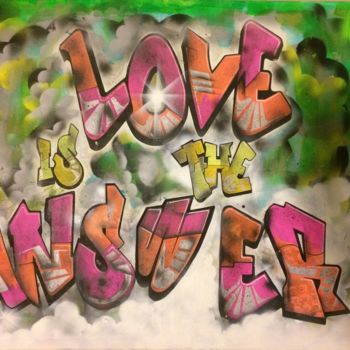 Painting titled "LOVE IS THE ANSWER" by Mcmomarlowe, Original Artwork, Acrylic