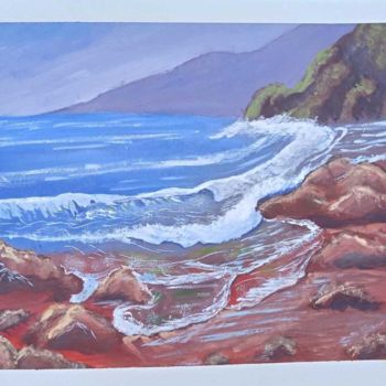 Malerei mit dem Titel "SEA SHORE" von Nimra Tabassum, Original-Kunstwerk, Acryl