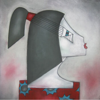 Рисунок под названием "Lange Wimpern" - Nina Boos, Подлинное произведение искусства, Пастель