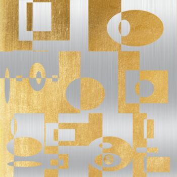Arte digitale intitolato "Gold und Silber 1" da Nina Florence Juncker, Opera d'arte originale, Collage digitale
