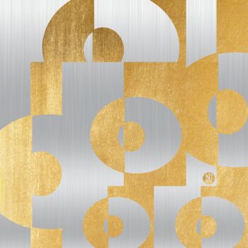 Arte digitale intitolato "Gold und Silber 3" da Nina Florence Juncker, Opera d'arte originale, Pittura digitale