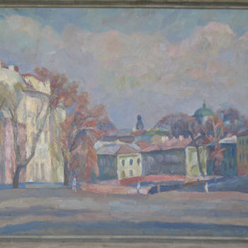 Painting titled "Leningrad" by Ilya Sorkin, Original Artwork, Oil