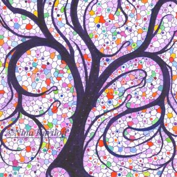 제목이 "Purple Tree & Laven…"인 그림 Nina Kuriloff로, 원작, 잉크