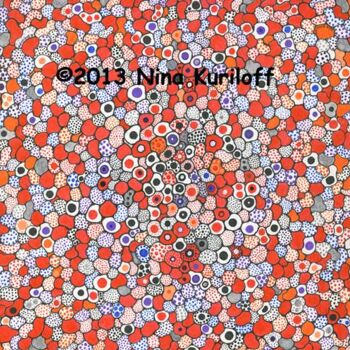 Pintura intitulada "Red and Black" por Nina Kuriloff, Obras de arte originais, Óleo