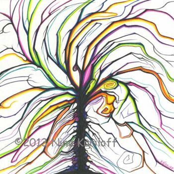 Картина под названием "Swaying Branches" - Nina Kuriloff, Подлинное произведение искусства