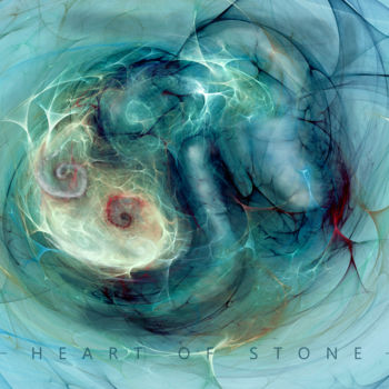 Digitale Kunst mit dem Titel "HEART OF STONE" von Nina Pacôme, Original-Kunstwerk, Digitale Malerei