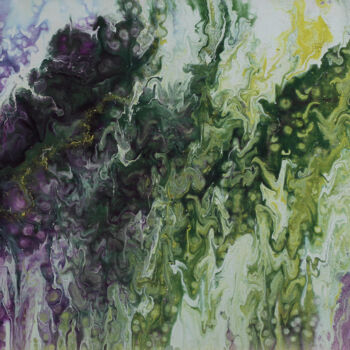 Painting titled "" Irises "" by Nina Proshkina, Original Artwork, Acrylic