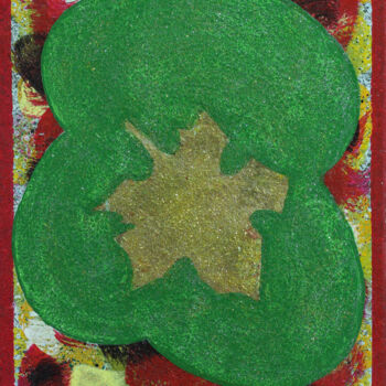 Peinture intitulée "" Autumn leaf "" par Nina Proshkina, Œuvre d'art originale, Acrylique