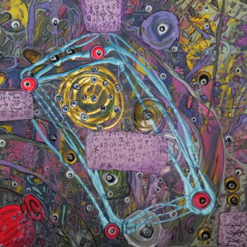 Pittura intitolato "The law of 4 - Deep…" da Nina Rassen, Opera d'arte originale, Acrilico