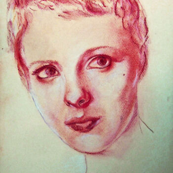 Dibujo titulada "Jeanne" por Nina Rianna, Obra de arte original, Pastel
