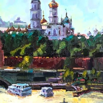 绘画 标题为“Вид на Московский К…” 由Nina Silaeva, 原创艺术品, 油 安装在木质担架架上
