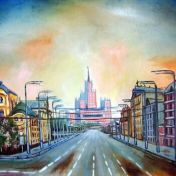 Painting titled "Lubyanka moscow" by Nina Silaeva, Original Artwork, Oil