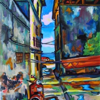 Painting titled "zanzibar stown town…" by Nina Silaeva, Original Artwork