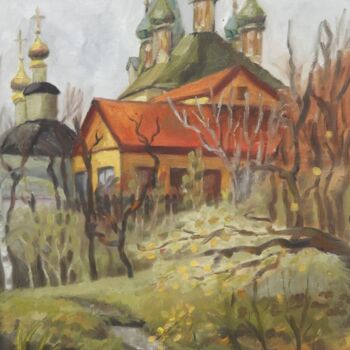 Malarstwo zatytułowany „Под Серпуховым Serp…” autorstwa Nina Silaeva, Oryginalna praca, Olej