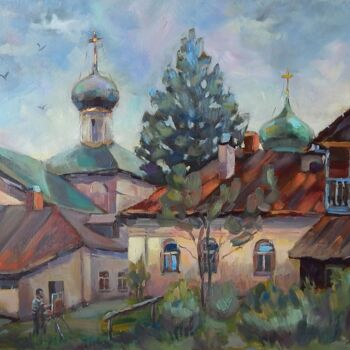Painting titled "Борисоглебский в ма…" by Nina Silaeva, Original Artwork, Oil