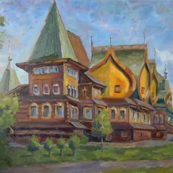 Peinture intitulée "Летний дворец Царя…" par Nina Silaeva, Œuvre d'art originale, Huile
