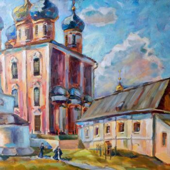 Pittura intitolato "The Cathedral of th…" da Nina Silaeva, Opera d'arte originale, Olio