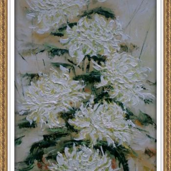 Картина под названием "Хризантемы" - Smith, Подлинное произведение искусства, Масло