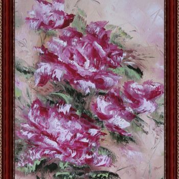 Картина под названием "Пионы розовые" - Smith, Подлинное произведение искусства