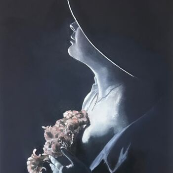 Картина под названием "женская красота" - Nina Toman, Подлинное произведение искусства, Масло Установлен на Деревянная рама…