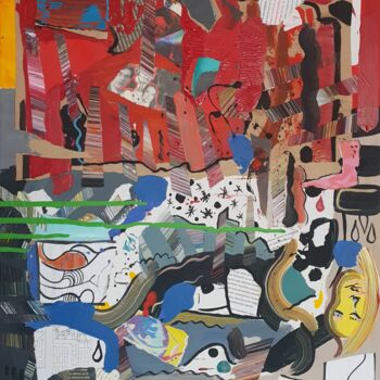 Peinture intitulée "Life in NYC" par Nina Tomsic Polegek, Œuvre d'art originale, Acrylique