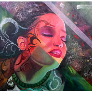 Pittura intitolato "Dreamer" da Nina Taher, Opera d'arte originale, Olio