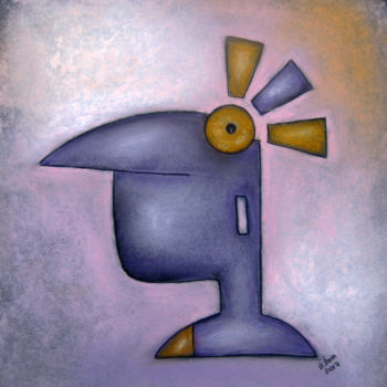 Malerei mit dem Titel "Federvieh" von Nina Boos, Original-Kunstwerk, Pastell