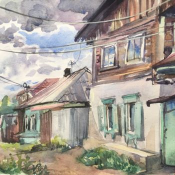 绘画 标题为“Village” 由Nina Yudina, 原创艺术品, 水彩