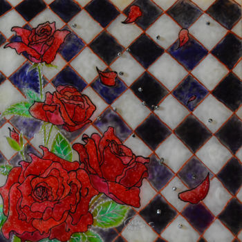 Malarstwo zatytułowany „Roses” autorstwa Kabashna&Co, Oryginalna praca, Akryl