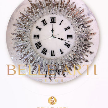 Картина под названием "Часы настенные из н…" - Nina Kravchenko, Подлинное произведение искусства, Акрил