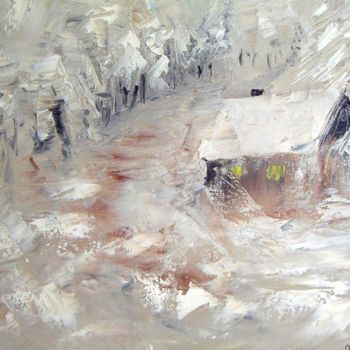 Malerei mit dem Titel ""Winter story"" von Nina Mitkova, Original-Kunstwerk, Öl
