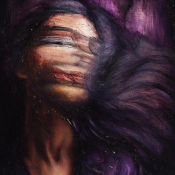 Painting titled "Nocturne" by Nina Parys, Original Artwork, Oil