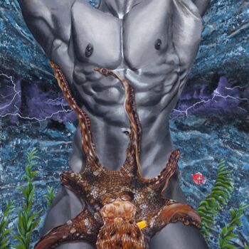 Картина под названием "«Мужская сила»" - Нина Пройдан, Подлинное произведение искусства, Акрил