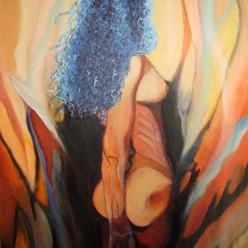 Painting titled "el calor del alma" by Nina Reyes Guzmán, Original Artwork