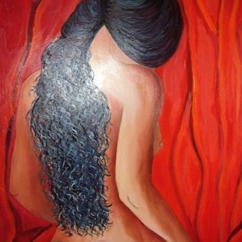 Pintura titulada "cabellera" por Nina Reyes Guzmán, Obra de arte original