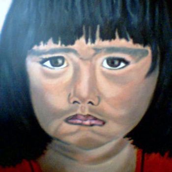 Painting titled "PEQUEÑA FRIDA" by Nina Reyes Guzmán, Original Artwork