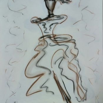 Drawing titled "SYSLEY" by Arqué, Original Artwork, Pastel