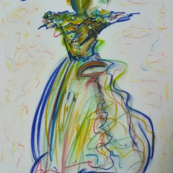 Drawing titled "PROSPERIDAD" by Arqué, Original Artwork, Pastel