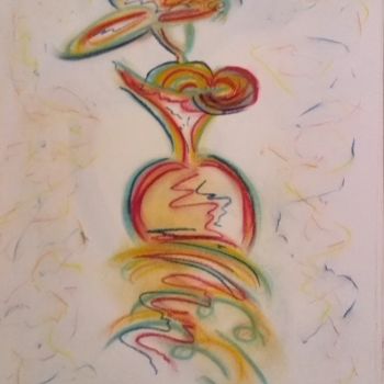 Zeichnungen mit dem Titel "" MANDARINE " jouan…" von Arqué, Original-Kunstwerk, Pastell