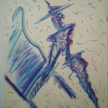 Dessin intitulée "LE PIANISTE " TE CO…" par Arqué, Œuvre d'art originale, Pastel