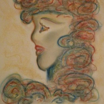 Painting titled "FACE A TOI" by Arqué, Original Artwork, Pastel