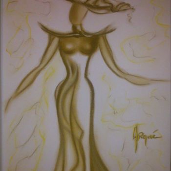 Drawing titled "ELEGANCE" by Arqué, Original Artwork, Pastel